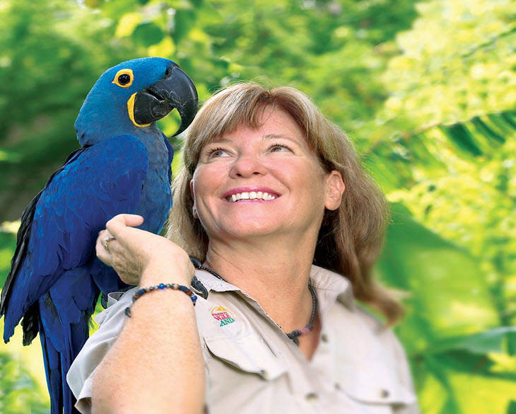 Bird Keeper and Parrot